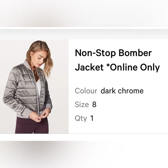 Lululemon bomber size 8 reversible - Picture 3 of 3